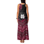 Custom Sea Eagles Family Matching Tank Maxi Dress and Hawaiian Shirt Bird Mascot With Aboriginal Indigenous