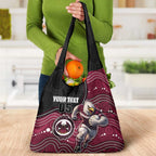 Custom Sea Eagles Grocery Bag Bird Mascot With Aboriginal Indigenous