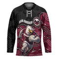 Custom Sea Eagles Hockey Jersey Bird Mascot With Aboriginal Indigenous