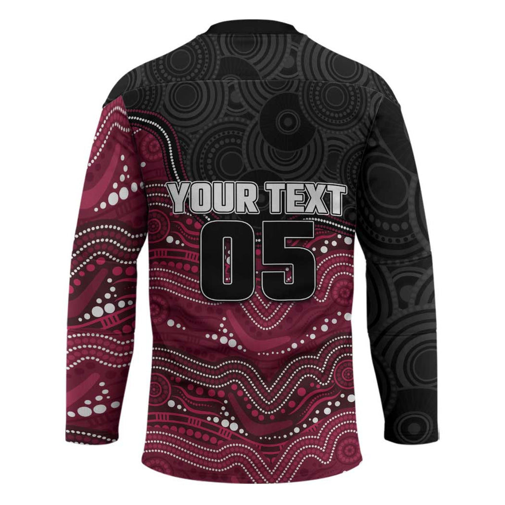 Custom Sea Eagles Hockey Jersey Bird Mascot With Aboriginal Indigenous