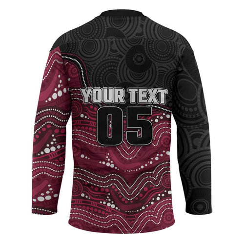 Custom Sea Eagles Hockey Jersey Bird Mascot With Aboriginal Indigenous