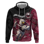 Custom Sea Eagles Hoodie Bird Mascot With Aboriginal Indigenous