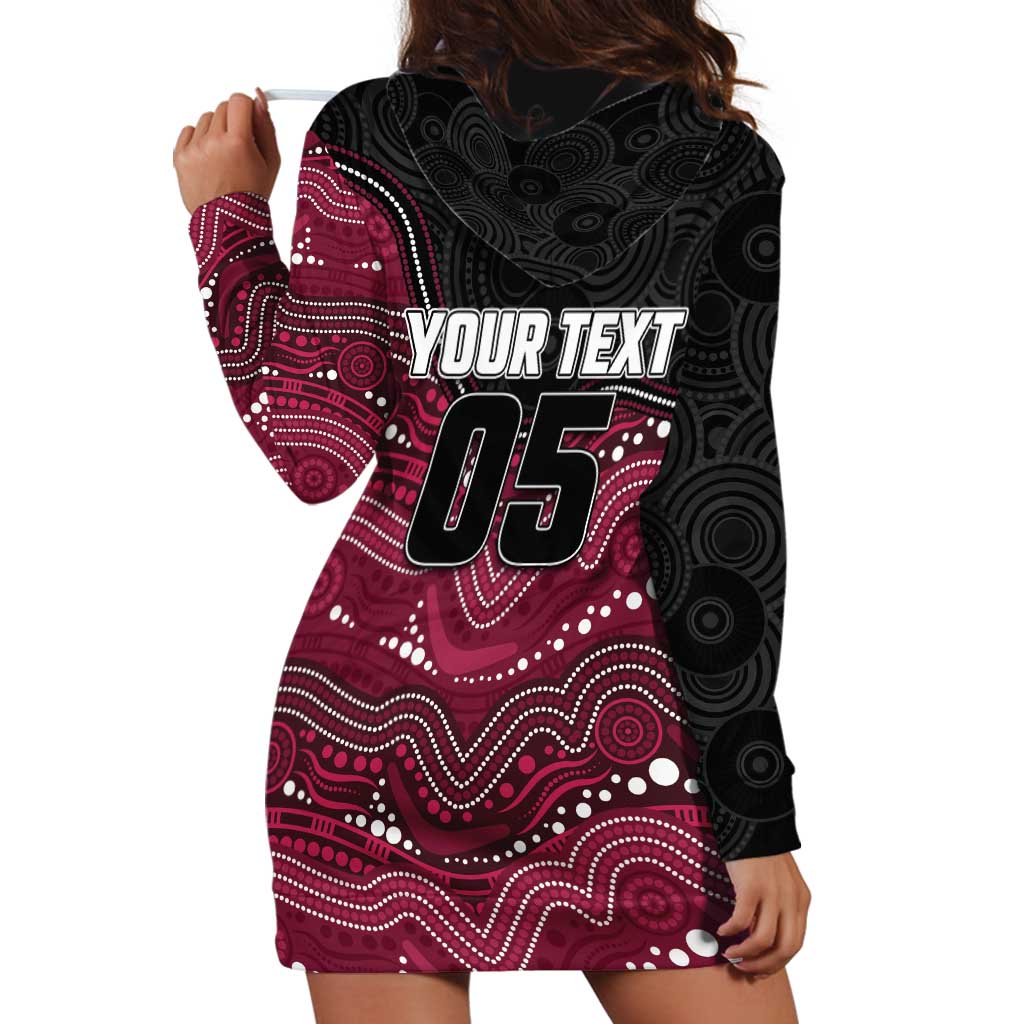 Custom Sea Eagles Hoodie Dress Bird Mascot With Aboriginal Indigenous