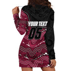 Custom Sea Eagles Hoodie Dress Bird Mascot With Aboriginal Indigenous