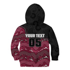 Custom Sea Eagles Kid Hoodie Bird Mascot With Aboriginal Indigenous