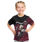 Custom Sea Eagles Kid T Shirt Bird Mascot With Aboriginal Indigenous