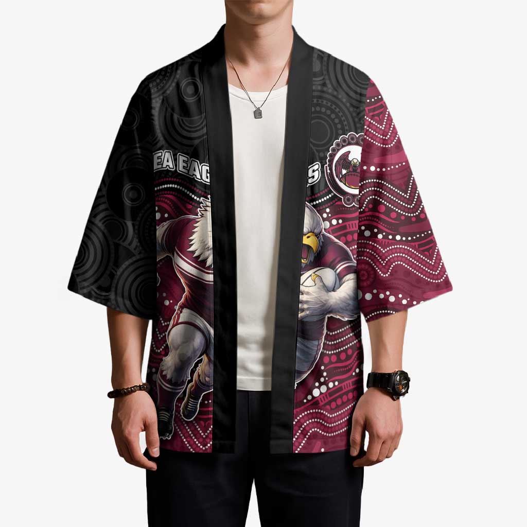 Custom Sea Eagles Kimono Bird Mascot With Aboriginal Indigenous