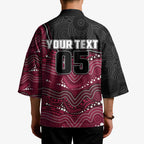 Custom Sea Eagles Kimono Bird Mascot With Aboriginal Indigenous