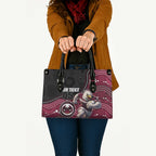 Custom Sea Eagles Leather Bag Bird Mascot With Aboriginal Indigenous