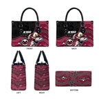Custom Sea Eagles Leather Bag Bird Mascot With Aboriginal Indigenous