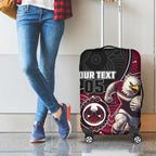 Custom Sea Eagles Luggage Cover Bird Mascot With Aboriginal Indigenous