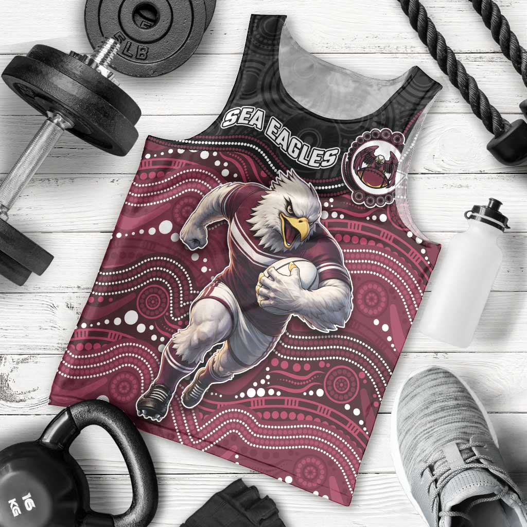 Custom Sea Eagles Men Tank Top Bird Mascot With Aboriginal Indigenous