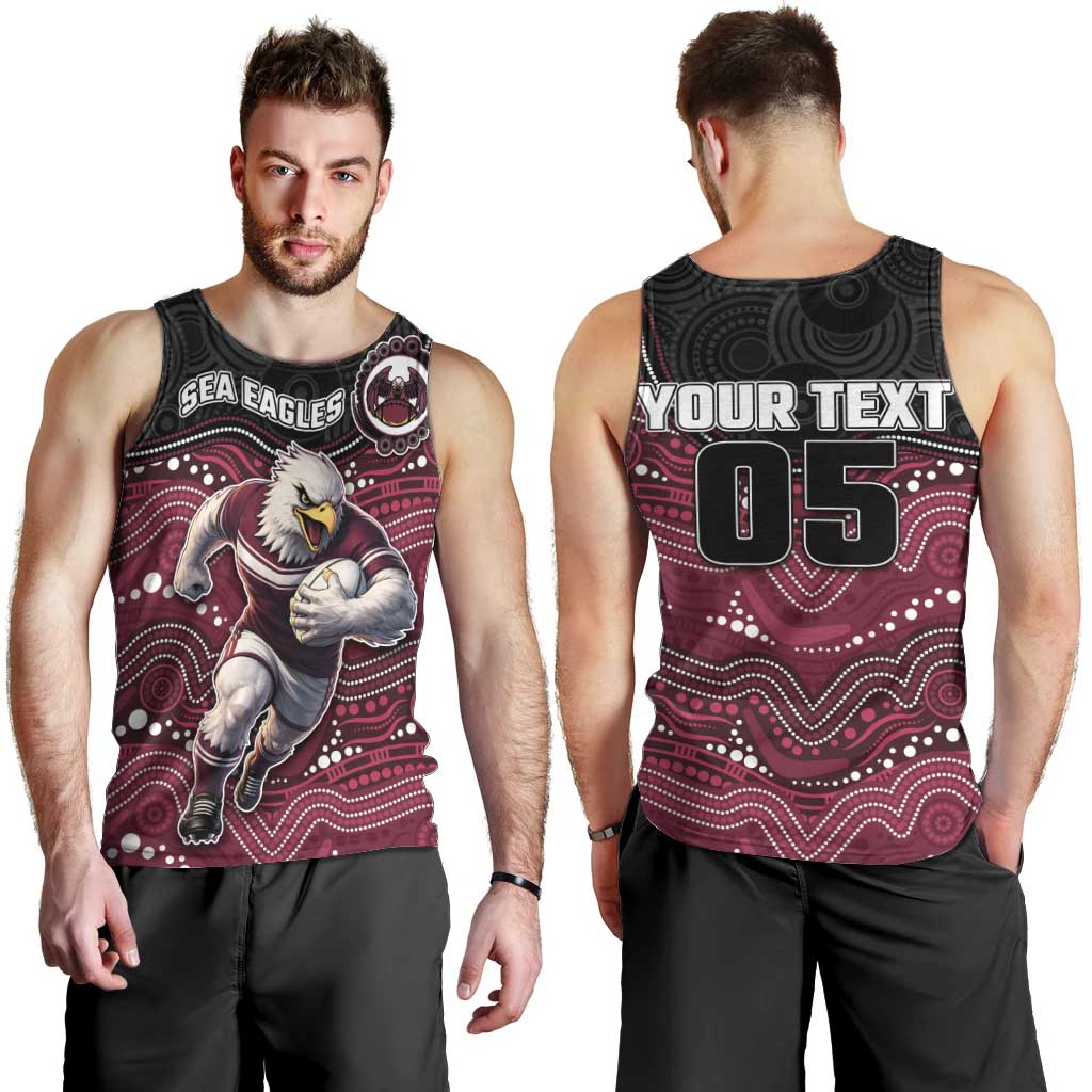 Custom Sea Eagles Men Tank Top Bird Mascot With Aboriginal Indigenous