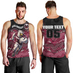 Custom Sea Eagles Men Tank Top Bird Mascot With Aboriginal Indigenous