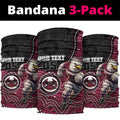 Custom Sea Eagles Neck Gaiter Bird Mascot With Aboriginal Indigenous