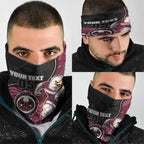 Custom Sea Eagles Neck Gaiter Bird Mascot With Aboriginal Indigenous