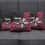 Custom Sea Eagles Pillow Cover Bird Mascot With Aboriginal Indigenous