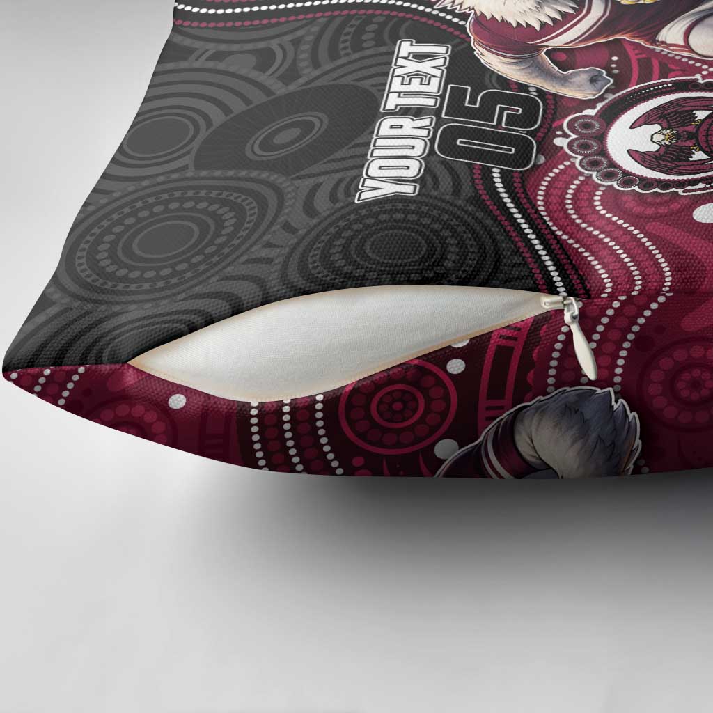 Custom Sea Eagles Pillow Cover Bird Mascot With Aboriginal Indigenous