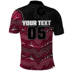 Custom Sea Eagles Polo Shirt Bird Mascot With Aboriginal Indigenous