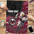 Custom Sea Eagles Puzzle Bird Mascot With Aboriginal Indigenous