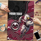 Custom Sea Eagles Puzzle Bird Mascot With Aboriginal Indigenous