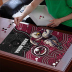 Custom Sea Eagles Puzzle Bird Mascot With Aboriginal Indigenous
