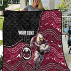Custom Sea Eagles Quilt Bird Mascot With Aboriginal Indigenous