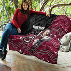 Custom Sea Eagles Quilt Bird Mascot With Aboriginal Indigenous