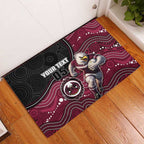 Custom Sea Eagles Rubber Doormat Bird Mascot With Aboriginal Indigenous
