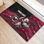 Custom Sea Eagles Rubber Doormat Bird Mascot With Aboriginal Indigenous