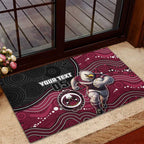 Custom Sea Eagles Rubber Doormat Bird Mascot With Aboriginal Indigenous
