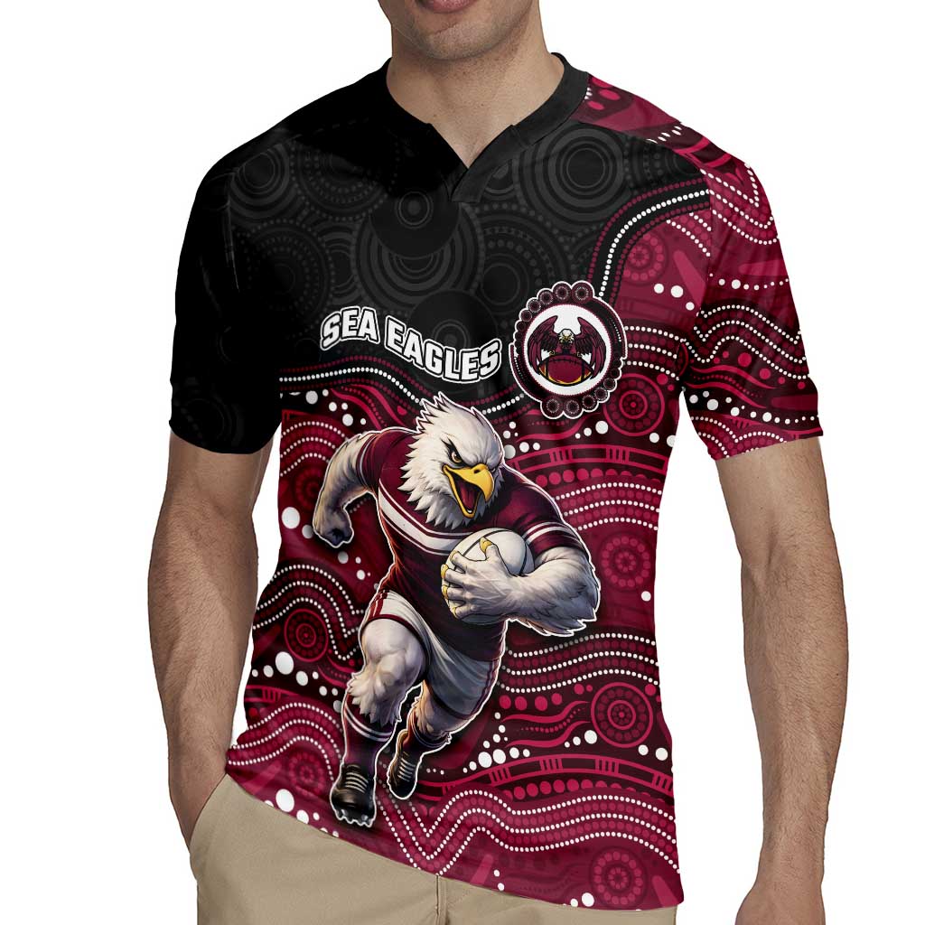 Custom Sea Eagles Rugby Jersey Bird Mascot With Aboriginal Indigenous
