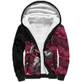 Custom Sea Eagles Sherpa Hoodie Bird Mascot With Aboriginal Indigenous