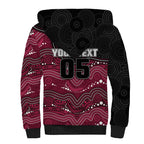 Custom Sea Eagles Sherpa Hoodie Bird Mascot With Aboriginal Indigenous