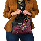 Custom Sea Eagles Shoulder Handbag Bird Mascot With Aboriginal Indigenous