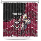 Custom Sea Eagles Shower Curtain Bird Mascot With Aboriginal Indigenous