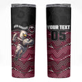 Custom Sea Eagles Skinny Tumbler Bird Mascot With Aboriginal Indigenous