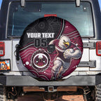 Custom Sea Eagles Spare Tire Cover Bird Mascot With Aboriginal Indigenous