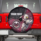 Custom Sea Eagles Spare Tire Cover Bird Mascot With Aboriginal Indigenous