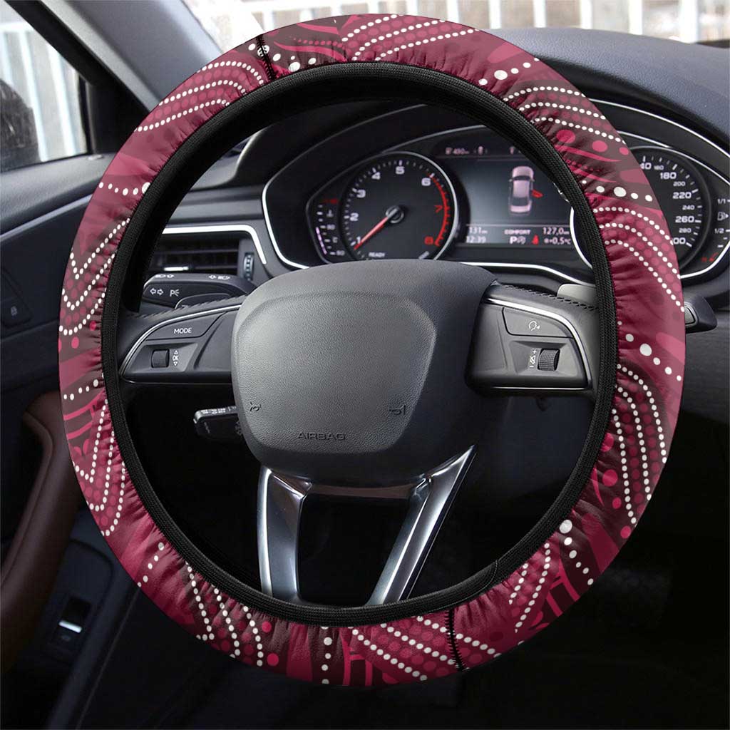 Sea Eagles Steering Wheel Cover Bird Mascot With Aboriginal Indigenous