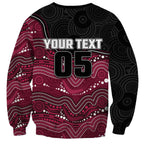Custom Sea Eagles Sweatshirt Bird Mascot With Aboriginal Indigenous