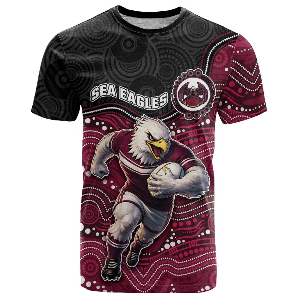 Custom Sea Eagles T Shirt Bird Mascot With Aboriginal Indigenous