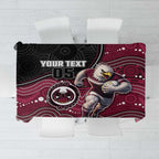 Custom Sea Eagles Tablecloth Bird Mascot With Aboriginal Indigenous