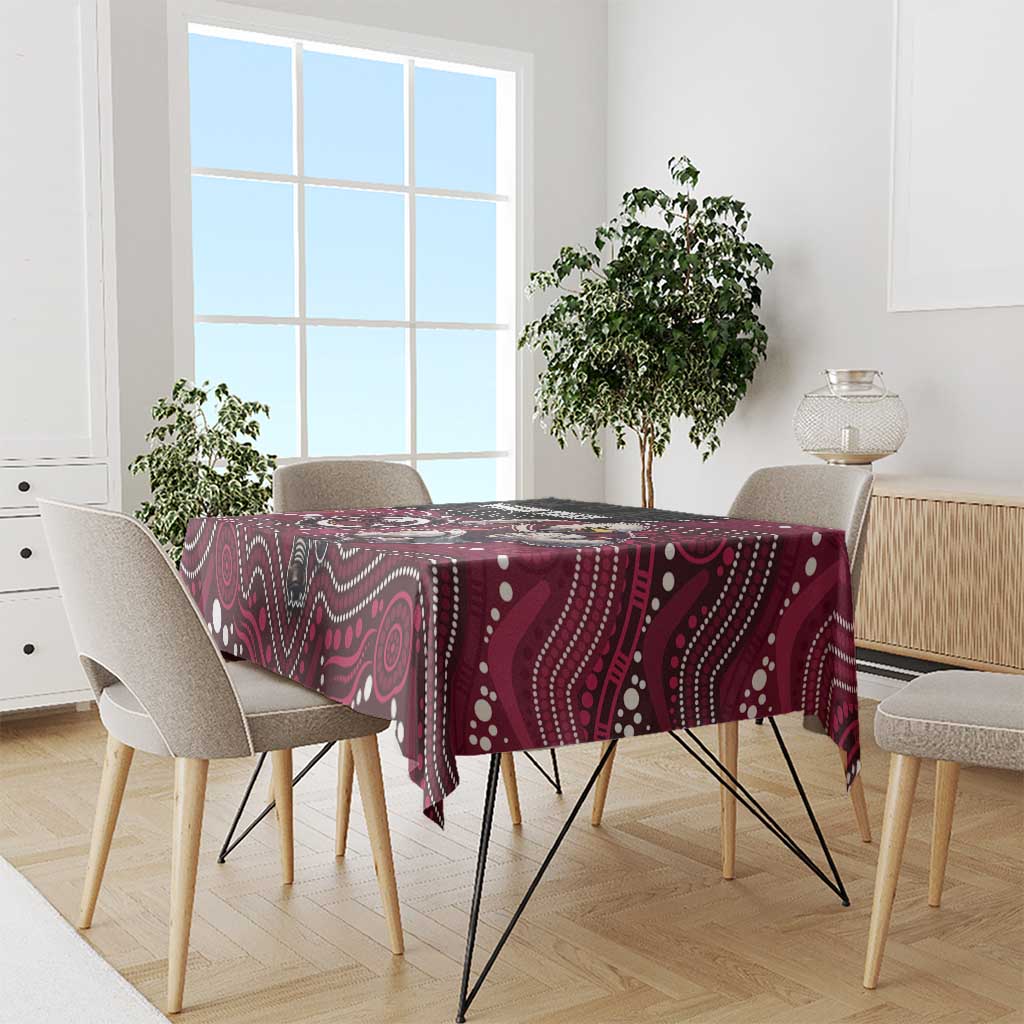 Custom Sea Eagles Tablecloth Bird Mascot With Aboriginal Indigenous