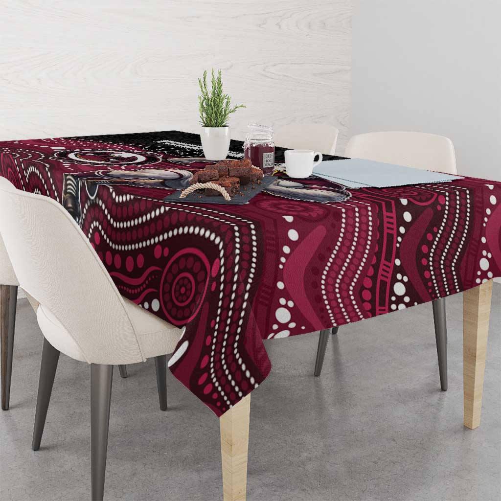 Custom Sea Eagles Tablecloth Bird Mascot With Aboriginal Indigenous