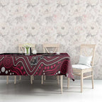 Custom Sea Eagles Tablecloth Bird Mascot With Aboriginal Indigenous