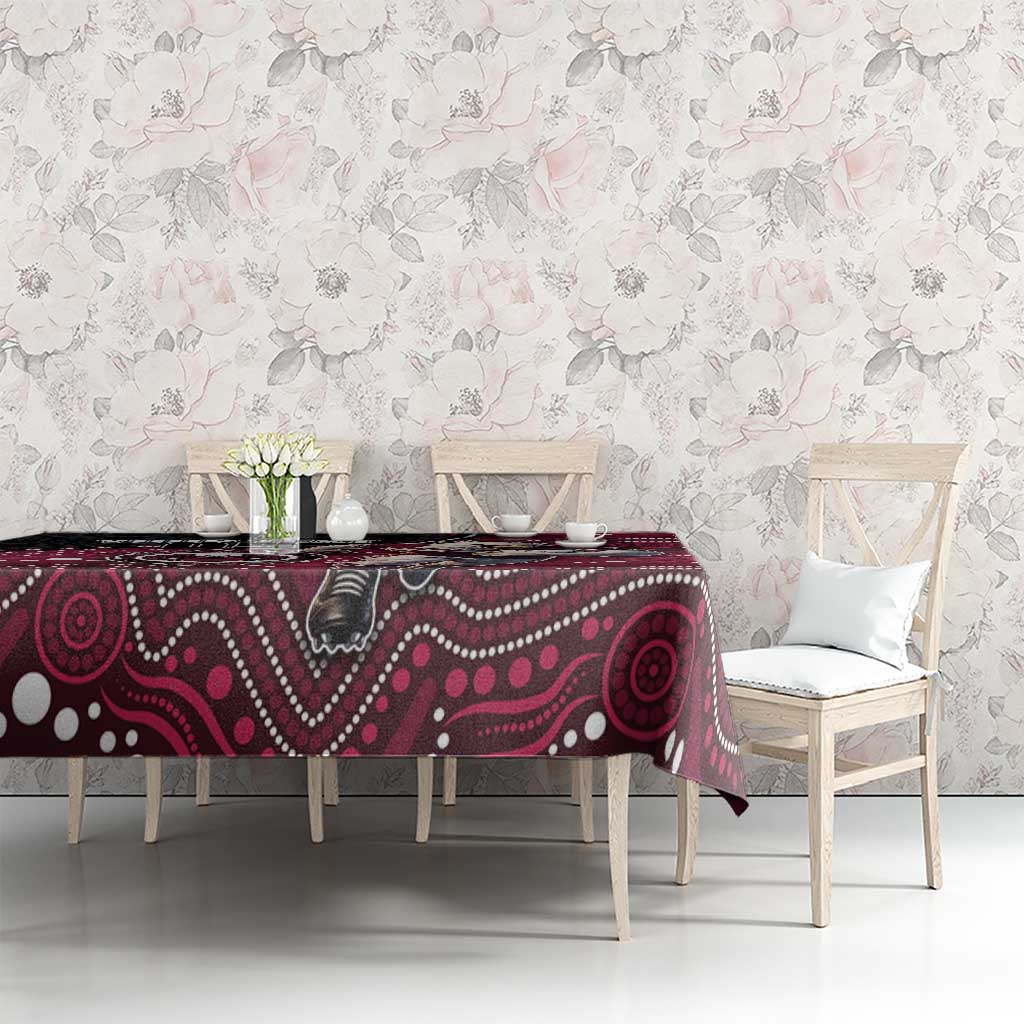 Custom Sea Eagles Tablecloth Bird Mascot With Aboriginal Indigenous