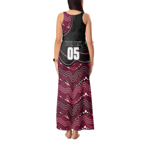 Custom Sea Eagles Tank Maxi Dress Bird Mascot With Aboriginal Indigenous