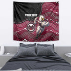 Custom Sea Eagles Tapestry Bird Mascot With Aboriginal Indigenous