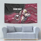 Custom Sea Eagles Tapestry Bird Mascot With Aboriginal Indigenous